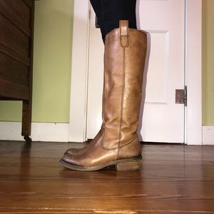 Arturo Chiang Ombré Brown Leather Riding Boots